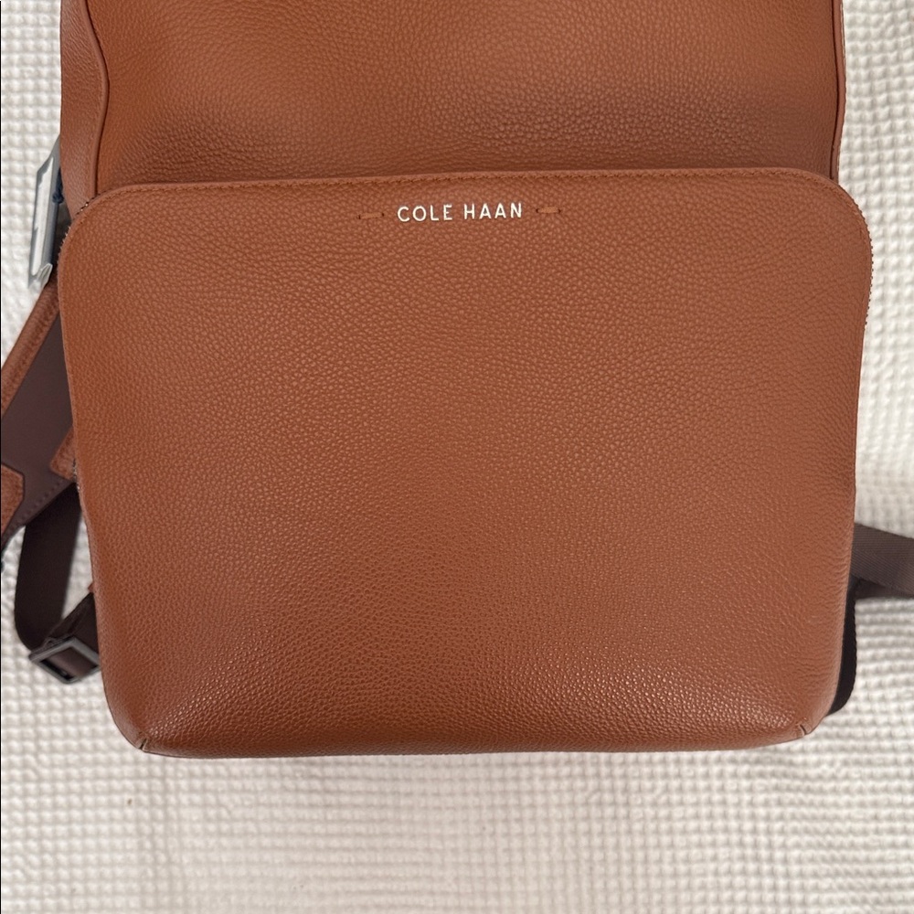 COLE HAAN -  Tan Leather Backpack - Picture 3 of 8
